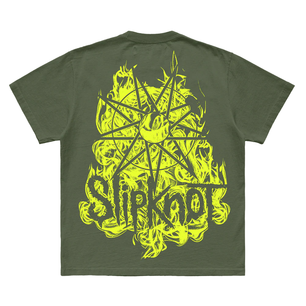 Flamed Tribal S T-Shirt (Military Green)