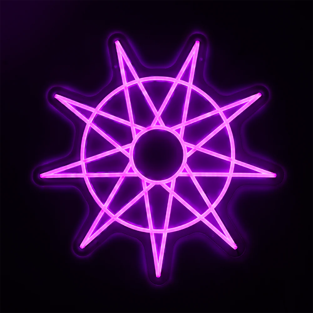 9 Point Purple LED Sign