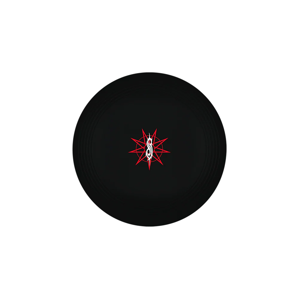Black 9 Point Star Frisbee